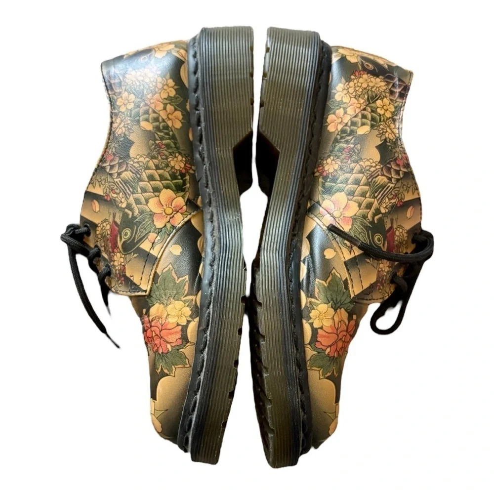 Dr. Martens X Evisu Wagara Tattoo Sleeve Koi Fish Oxfords Shoes Unisex